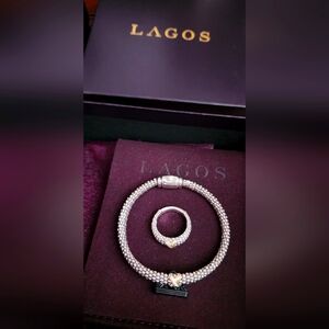 Lagos set ring with a bracelet